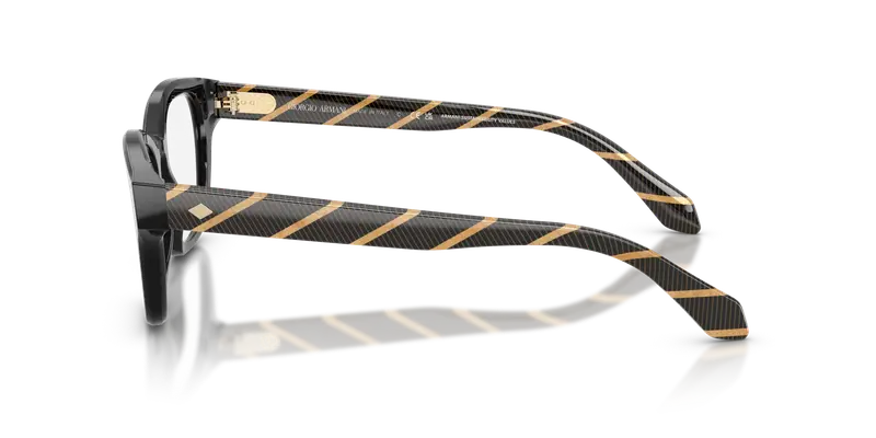 Giorgio Armani Uomo AR7274 5875 Montature da vista Acetato Nero Trasparente Pillow Normale miniatura 3