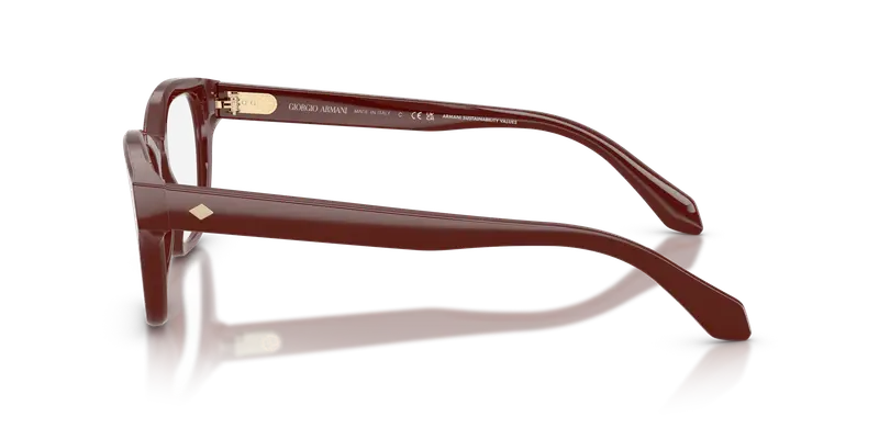 Giorgio Armani Uomo AR7274 6221 Montature da vista Acetato Rosso Trasparente Pillow Normale miniatura 3