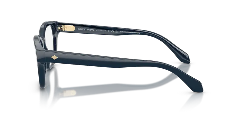 Giorgio Armani Uomo AR7274 6223 Montature da vista Acetato Blu Trasparente Pillow Normale miniatura 3