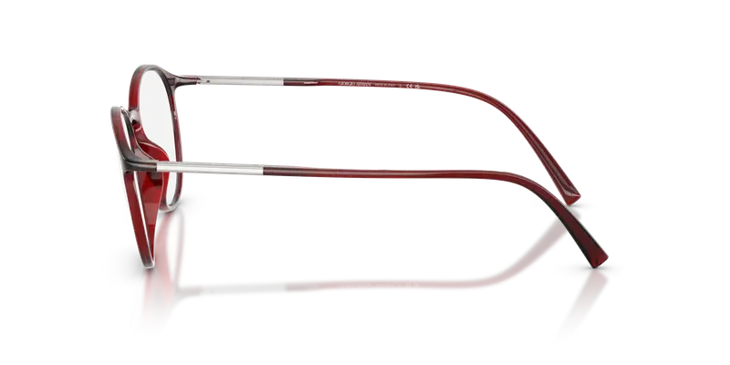Giorgio Armani Uomo AR7275U 6237 Montature da vista Iniettato Rosso Trasparente Pantos Normale miniatura 3