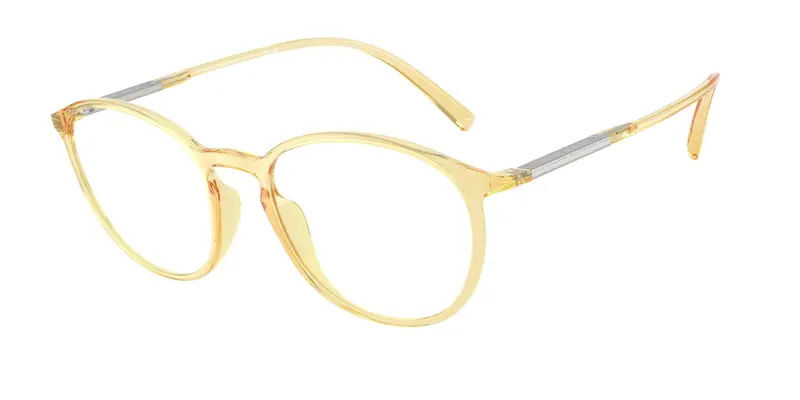 Giorgio Armani Uomo AR7275U 6238 Montature da vista Iniettato Giallo Trasparente Pantos Normale