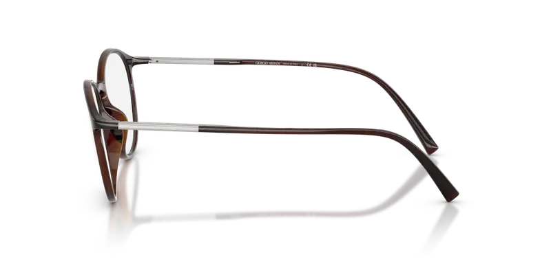Giorgio Armani Uomo AR7275U 6239 Montature da vista Iniettato Marrone Trasparente Pantos Normale miniatura 3