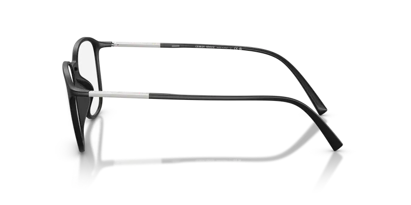 Giorgio Armani Uomo AR7276U 5042 Montature da vista Iniettato Nero Trasparente Pillow Normale miniatura 3