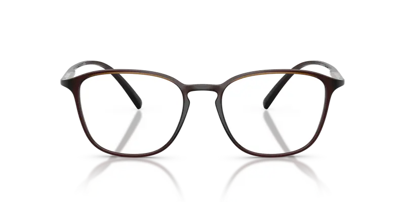 Giorgio Armani Uomo AR7276U 6239 Montature da vista Iniettato Marrone Trasparente Pillow Normale miniatura 2