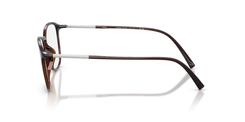 Giorgio Armani Uomo AR7276U 6239 Montature da vista Iniettato Marrone Trasparente Pillow Normale miniatura 3