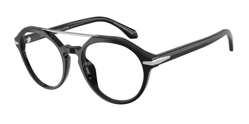 Giorgio Armani Uomo AR7278U  5075 Montature da vista Acetato Nero Trasparente Rotonda Normale
