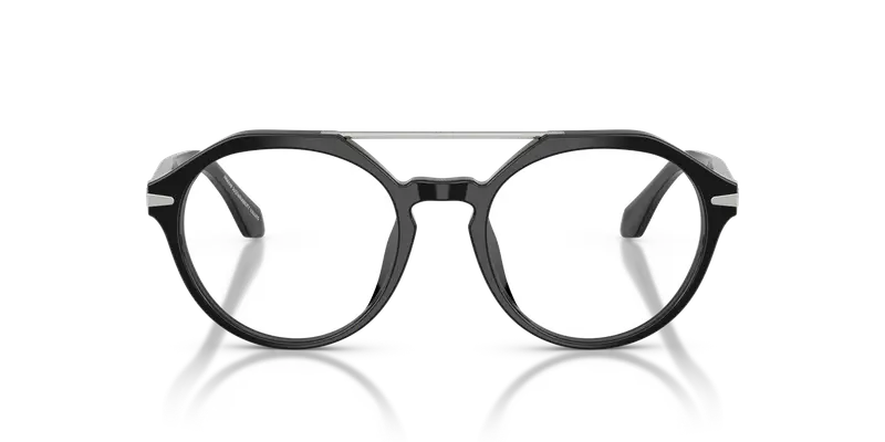 Giorgio Armani Uomo AR7278U 5075 Montature da vista Acetato Nero Trasparente Rotonda Normale miniatura 2