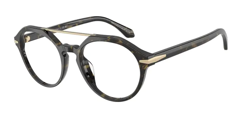 Giorgio Armani Uomo AR7278U 6233 Montature da vista Acetato Verde Trasparente Rotonda Normale