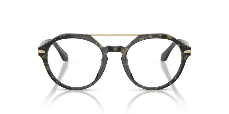 Giorgio Armani Uomo AR7278U 6233 Montature da vista Acetato Verde Trasparente Rotonda Normale miniatura 2