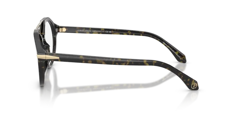 Giorgio Armani Uomo AR7278U 6233 Montature da vista Acetato Verde Trasparente Rotonda Normale miniatura 3