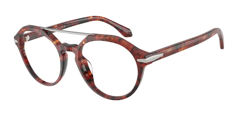 Giorgio Armani Uomo AR7278U 6234 Montature da vista Acetato Tartaruga Trasparente Rotonda Normale