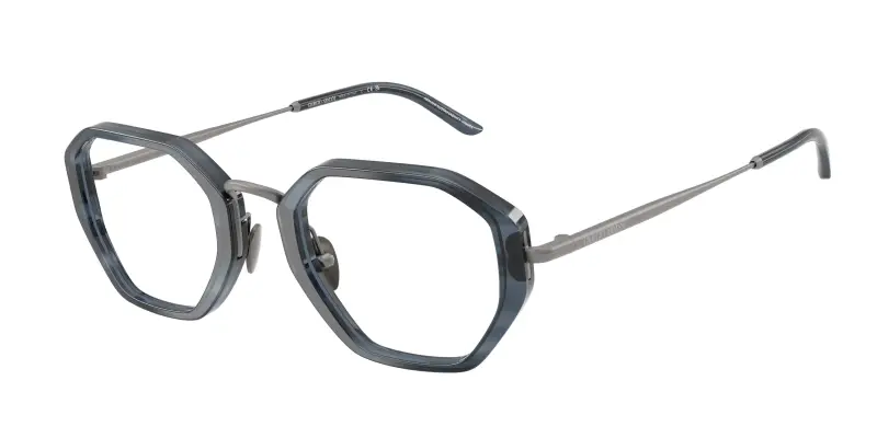 Uomo AR7282 6303 Montature da vista Acetato Grigio Trasparente Geometrica Normale