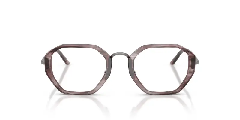 Uomo AR7282 6305 Montature da vista Acetato Viola Trasparente Geometrica Normale miniatura 3