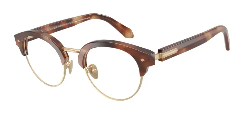 Uomo AR7283 6302 Montature da vista Acetato Marrone Trasparente Pantos Normale