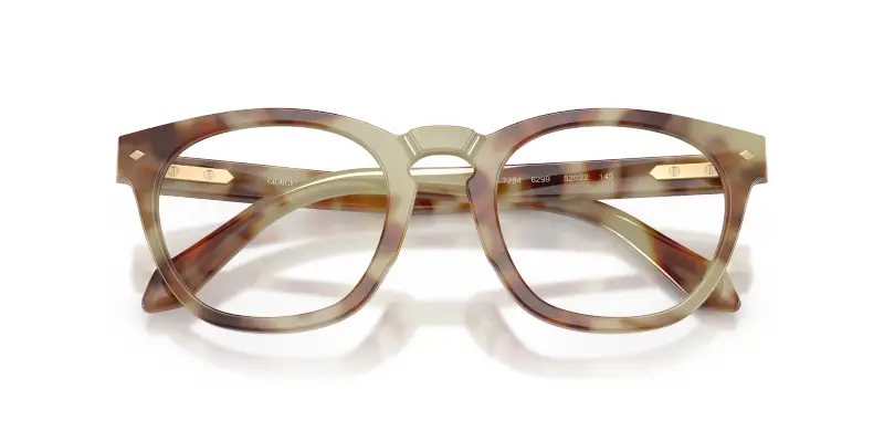 Uomo AR7284 6299 Montature da vista Acetato Tartaruga Trasparente Rotonda Normale miniatura 2