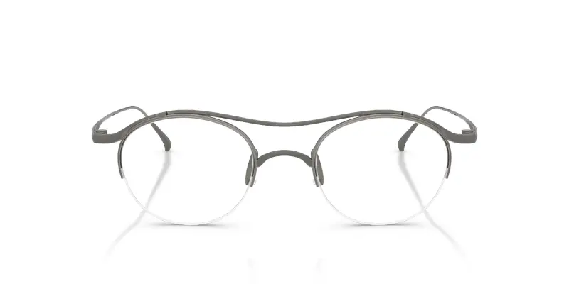 Uomo Giorgio Armani AR5158T 3356 Montature da vista Titanio Grigio Trasparente Rotonda Normale miniatura 3