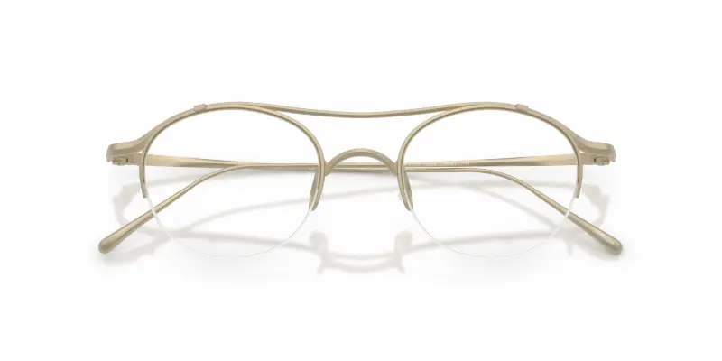 Uomo Giorgio Armani AR5158T 3408 Montature da vista Titanio Oro Trasparente Rotonda Normale miniatura 2