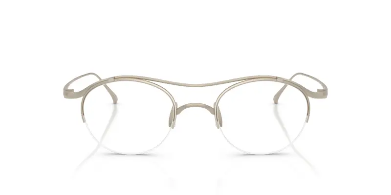 Uomo Giorgio Armani AR5158T 3409 Montature da vista Titanio Bronzo Trasparente Rotonda Normale miniatura 3