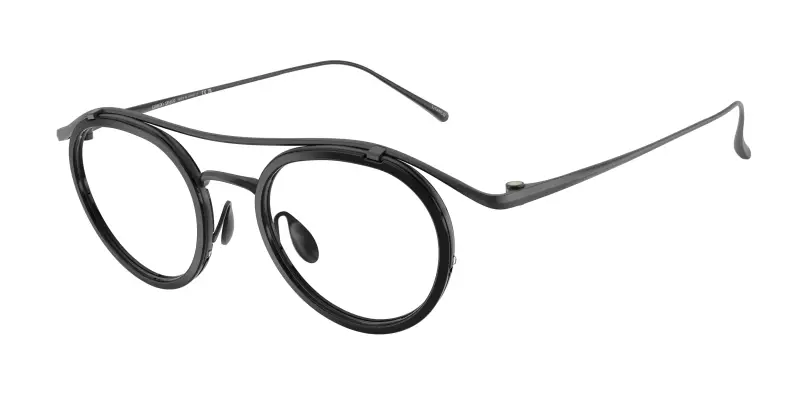 Uomo Giorgio Armani AR5166T 3404 Montature da vista Titanio Nero Trasparente Pantos Normale