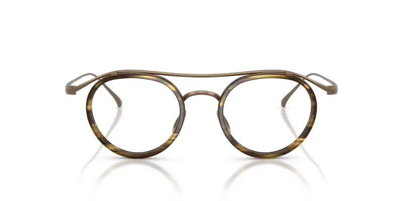 Uomo Giorgio Armani AR5166T 3429 Montature da vista Titanio Oro Trasparente Pantos Normale miniatura 3