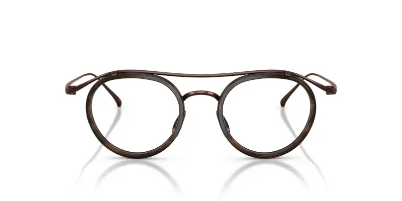 Uomo Giorgio Armani AR5166T 3430 Montature da vista Titanio Marrone Trasparente Pantos Normale miniatura 3