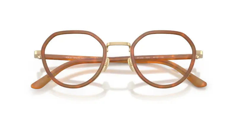 Uomo Giorgio Armani AR5167 6300 Montature da vista Metallo Tartaruga Trasparente Rotonda Normale miniatura 2