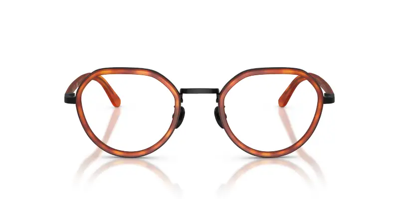 Uomo Giorgio Armani AR5167 6404 Montature da vista Metallo Marrone Trasparente Rotonda Normale miniatura 3