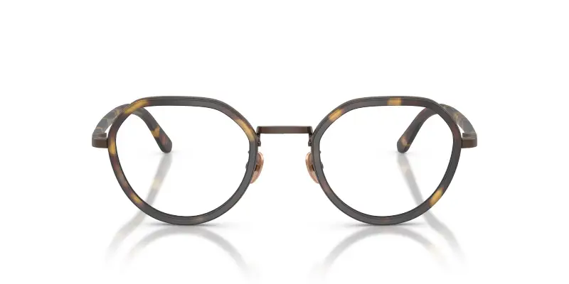 Uomo Giorgio Armani AR5167 6405 Montature da vista Metallo Giallo Trasparente Rotonda Normale miniatura 3