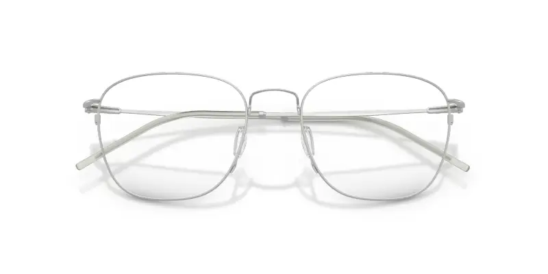 Uomo Giorgio Armani AR5168 3045 Montature da vista Metallo Argento Trasparente Pillow Normale miniatura 2