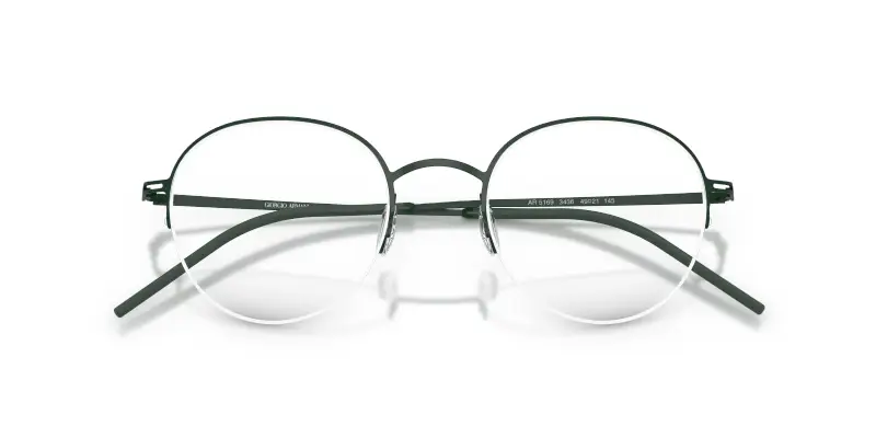 Uomo Giorgio Armani AR5169 3436 Montature da vista Metallo Verde Trasparente Pantos Normale miniatura 2