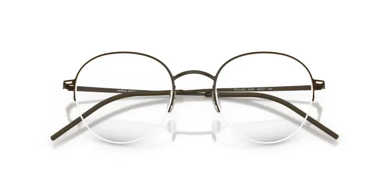 Uomo Giorgio Armani AR5169 3438 Montature da vista Metallo Marrone Trasparente Pantos Normale miniatura 2