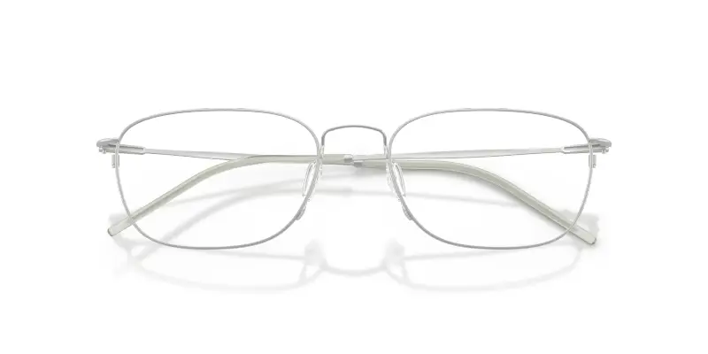 Uomo Giorgio Armani AR5171 3045 Montature da vista Metallo Argento Trasparente Pillow Normale miniatura 2