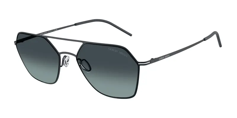 Uomo Giorgio Armani AR6185 343719 Occhiali da sole Metallo Blu Blu Squadrata Normale Sfumato