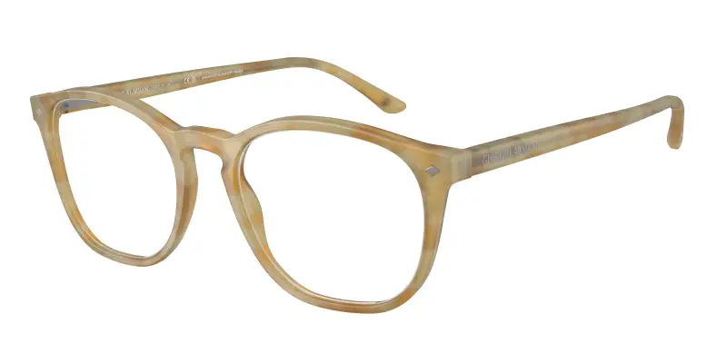 Uomo Giorgio Armani AR7074 6300 Montature da vista Acetato Tartaruga Trasparente Pantos Normale