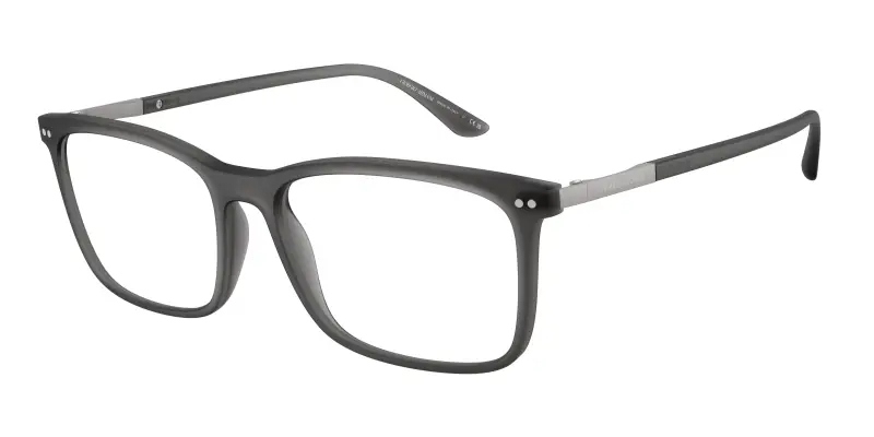 Uomo Giorgio Armani AR7122 6416 Montature da vista Nylon Grigio Trasparente Squadrata Normale