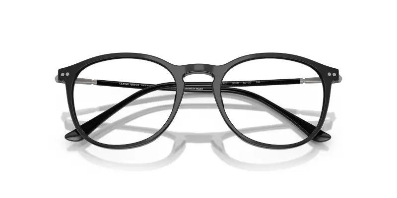 Uomo Giorgio Armani AR7125 5009 Montature da vista Acetato Nero Trasparente Pantos Normale miniatura 2