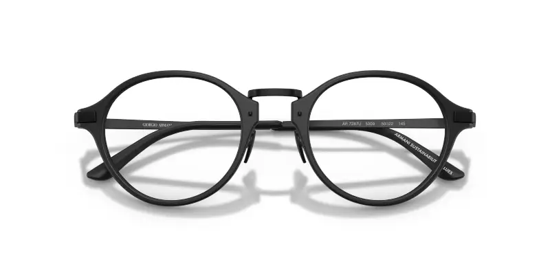Uomo Giorgio Armani AR7287 5009 Montature da vista Acetato Nero Trasparente Pantos Normale miniatura 2