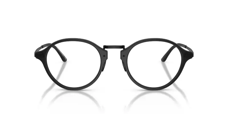 Uomo Giorgio Armani AR7287 5009 Montature da vista Acetato Nero Trasparente Pantos Normale miniatura 3