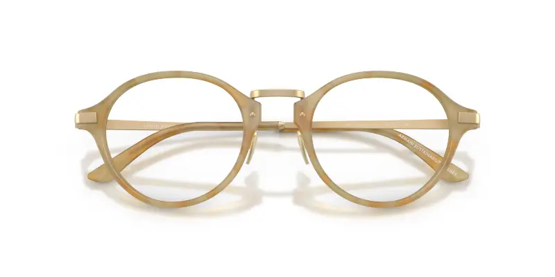Uomo Giorgio Armani AR7287 6300 Montature da vista Acetato Beige Trasparente Pantos Normale miniatura 2