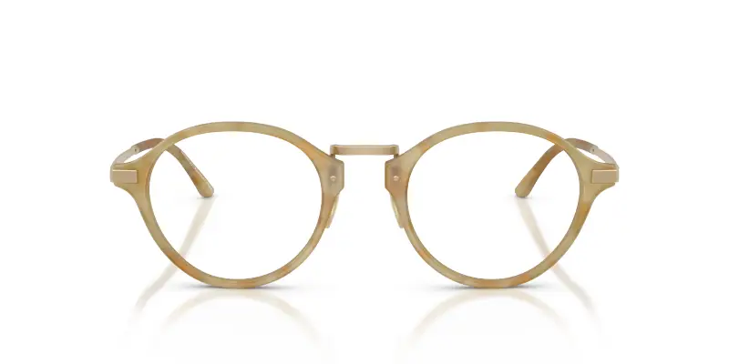 Uomo Giorgio Armani AR7287 6300 Montature da vista Acetato Beige Trasparente Pantos Normale miniatura 3