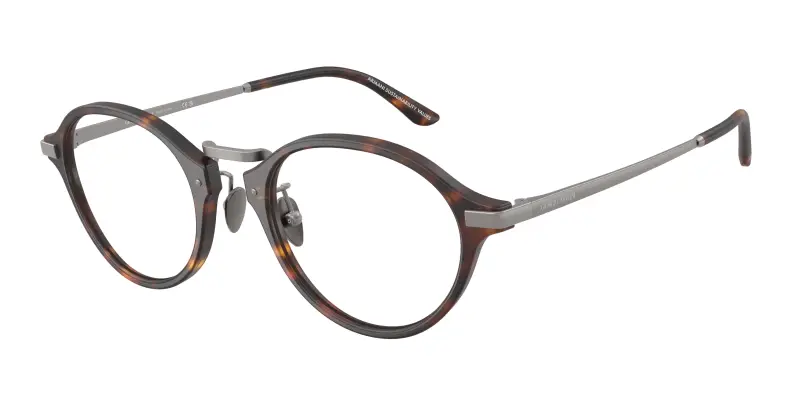 Uomo Giorgio Armani AR7287 6403 Montature da vista Acetato Tartaruga Trasparente Pantos Normale