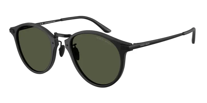 Uomo Giorgio Armani AR8250 500931 Occhiali da sole Acetato Nero Verde Pantos Normale