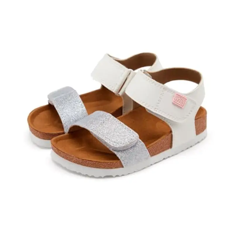 GIOSEPPO Jabbeke, Sandali punta aperta Bambine e ragazze, Argento Plata Plata, 28 EU