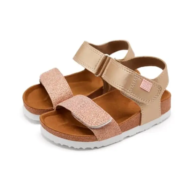 GIOSEPPO Jabbeke, Sandali punta aperta Bambine e ragazze, Oro Cobre Cobre, 27 EU