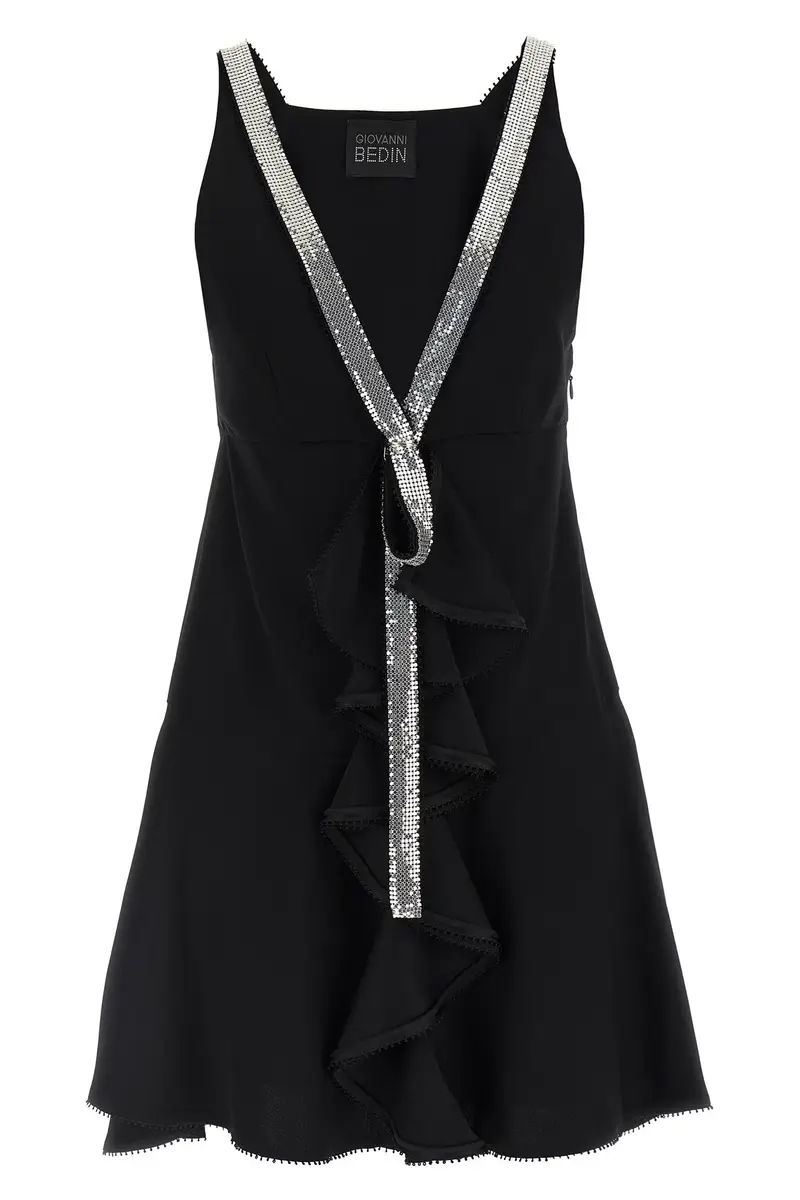 Abito Nastro Borchie Nero