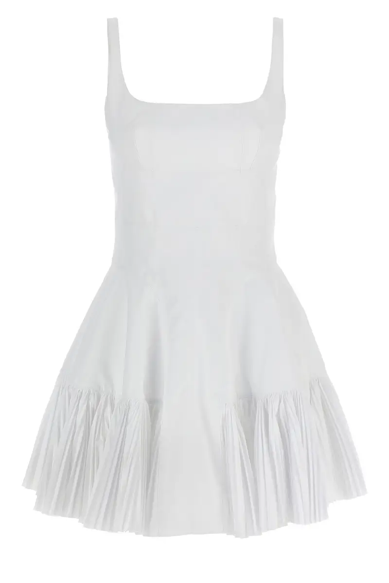 Abito Plissettato Bianco