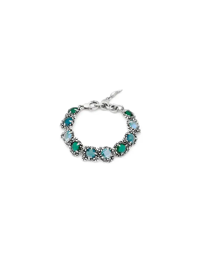 Bracciale GIOVANNI RASPINI Blue Ivy 12427 in argento 925 e cristalli colorati