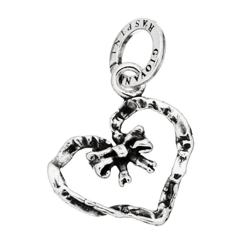 Charm Cuore Fiocco - Ciondolo Argento - Giovanni Raspini miniatura 2
