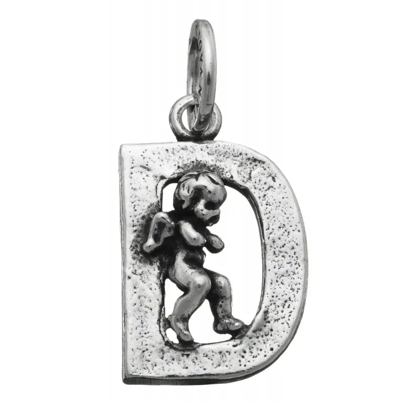 Charm Lettera D Con Angelo - Ciondolo - Giovanni Raspini miniatura 2