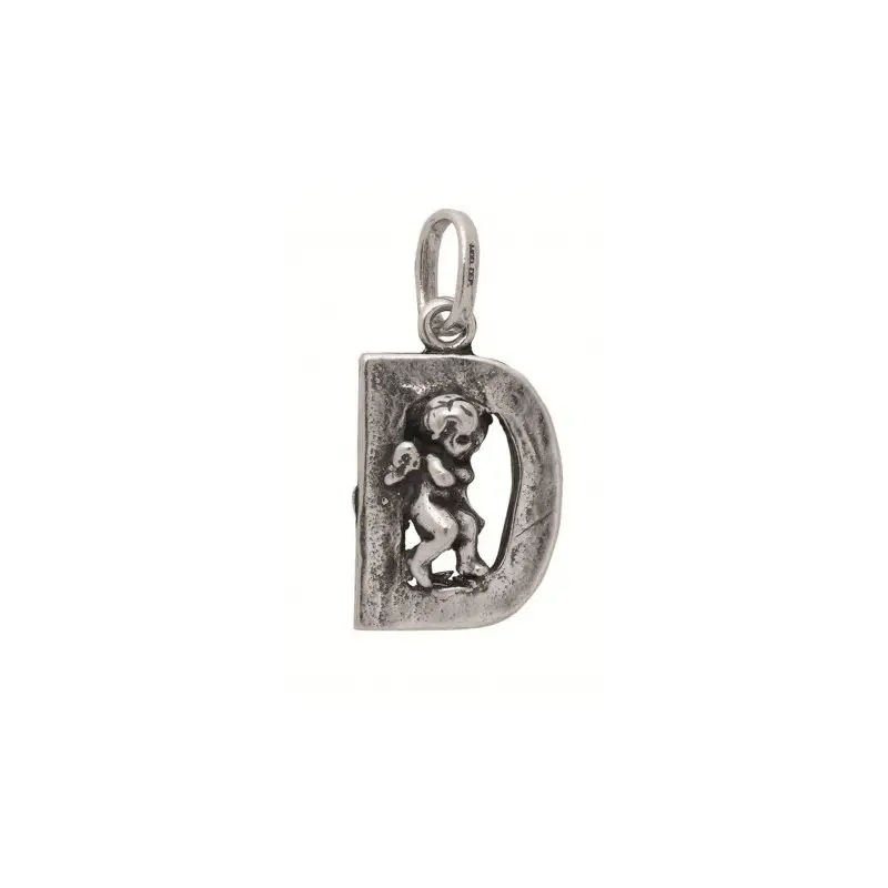 Charm Lettera D Con Angelo - Ciondolo - Giovanni Raspini